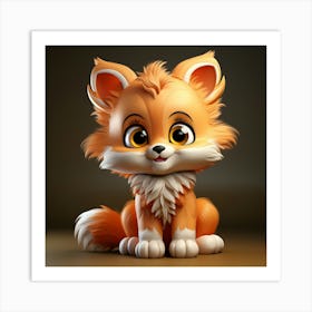 Cute Fox 13 Art Print
