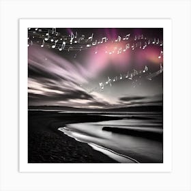 Music Notes In The Sky 15 Art Print