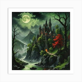 Castle At Night  Art Print