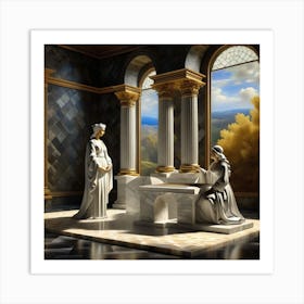 Room With Statues Art Print