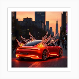 Car With Wings Art Print