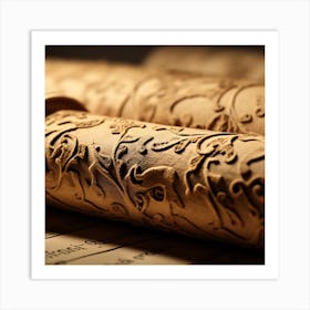 Scrolls Of Music Art Print