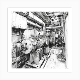 Ship'S Engine Room 1 Art Print