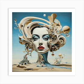 Woman In The Desert 2 Art Print