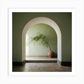 Archway With A Tree Art Print