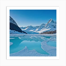 Salt Lake Winter Landscape Wall Art Art Print