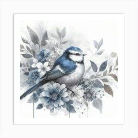 Blue Tit Canvas Print Art Print