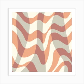 Stripe Cloth Surface Abstract Square Art Print