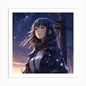 Embracing Night Life Art Print