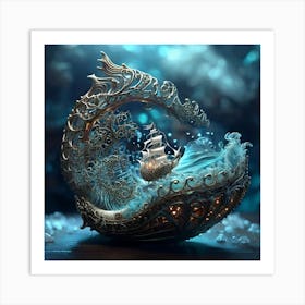 Ship In The Sea 1 Art Print