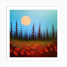 Moonlit Forest Art Print