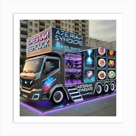 A Futuristic Mobile Russian Restaurant Food Truck Art Print