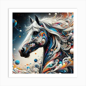 Abstract Horse Painting Art Print