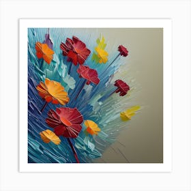 Painted Floral Outburst Art Print