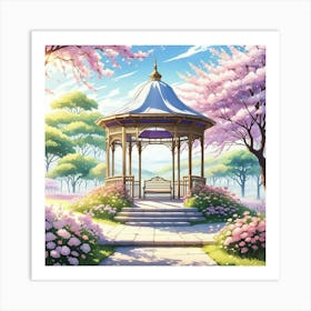 Beautiful Spring gazebo Art Print