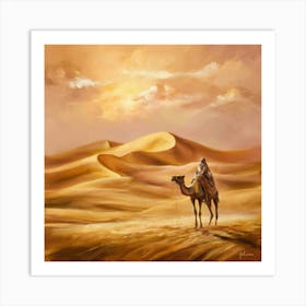 Camel Rider Art Print