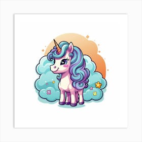 Cute Unicorn 887 Art Print