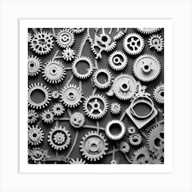 Gears Background 17 Art Print