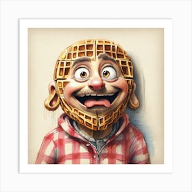 Waffle Head Art Print