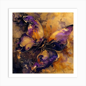 Purple Butterfly 1 Art Print