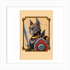 Cat Warrior Art Print