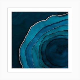 Abstract Blue Background Art Print