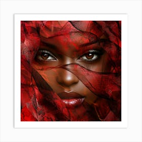 Black Woman With Red Hair 2 Art Print