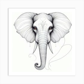 Elephant Head 5 Art Print