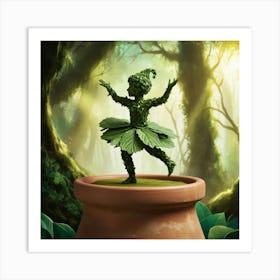 Dancing Green Plant 1 1 Art Print