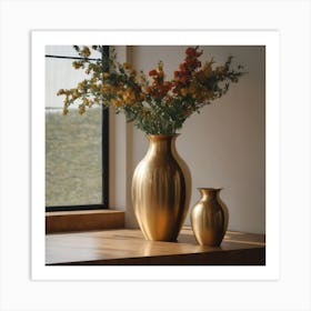 Gold Vase Art Print