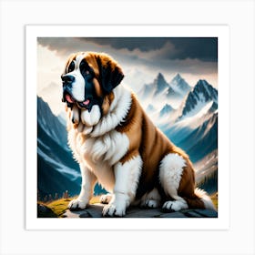 St Bernard 39 Art Print