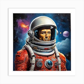 Astronaut In Space 1 Art Print