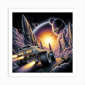 Space Battlers Art Print