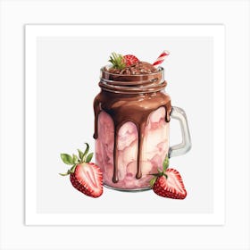 Chocolate Milkshake 1 Art Print