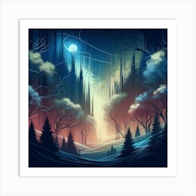 Moonlit Magic 5 Art Print
