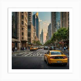 New York City Street Scene Art Print