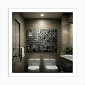 Modern Bathroom Art Print