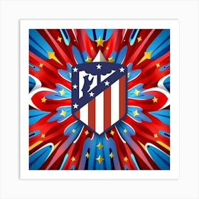 Atlético de Madrid Logo Wall Art 4 Art Print