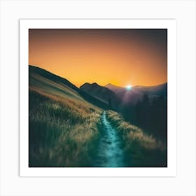 Sunrise Over The Mountains Art Print