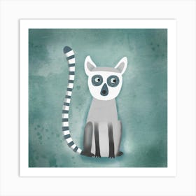 Ring Tailed Lemur Art Print