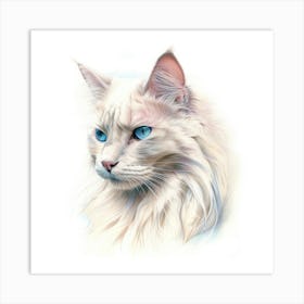 Chantilly Tiffany Cat Portrait 1 Art Print