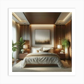 Modern Bedroom Design Art Print