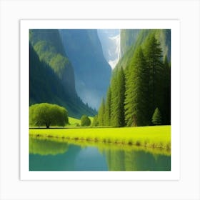 Attractive green view Art Print