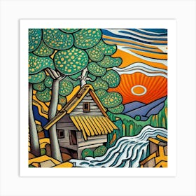 House On The River Art Print