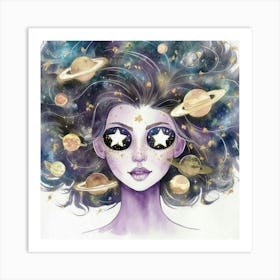 Galaxy Girl 8 Art Print