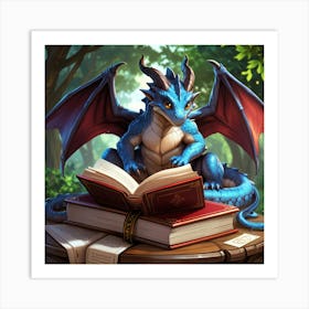 Blue Dragon Reading Book 1 Art Print