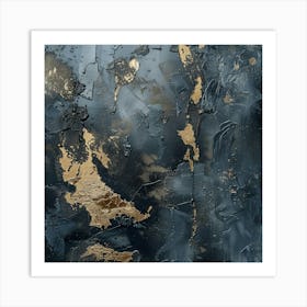 Gold And Black 32 Art Print