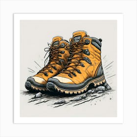 Hiking Boots 6 Art Print