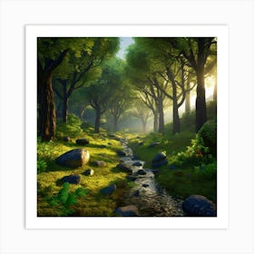 Forest Stream Art Print