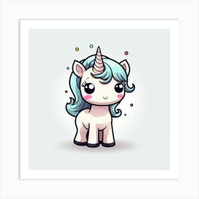 Cute Unicorn 802 Art Print